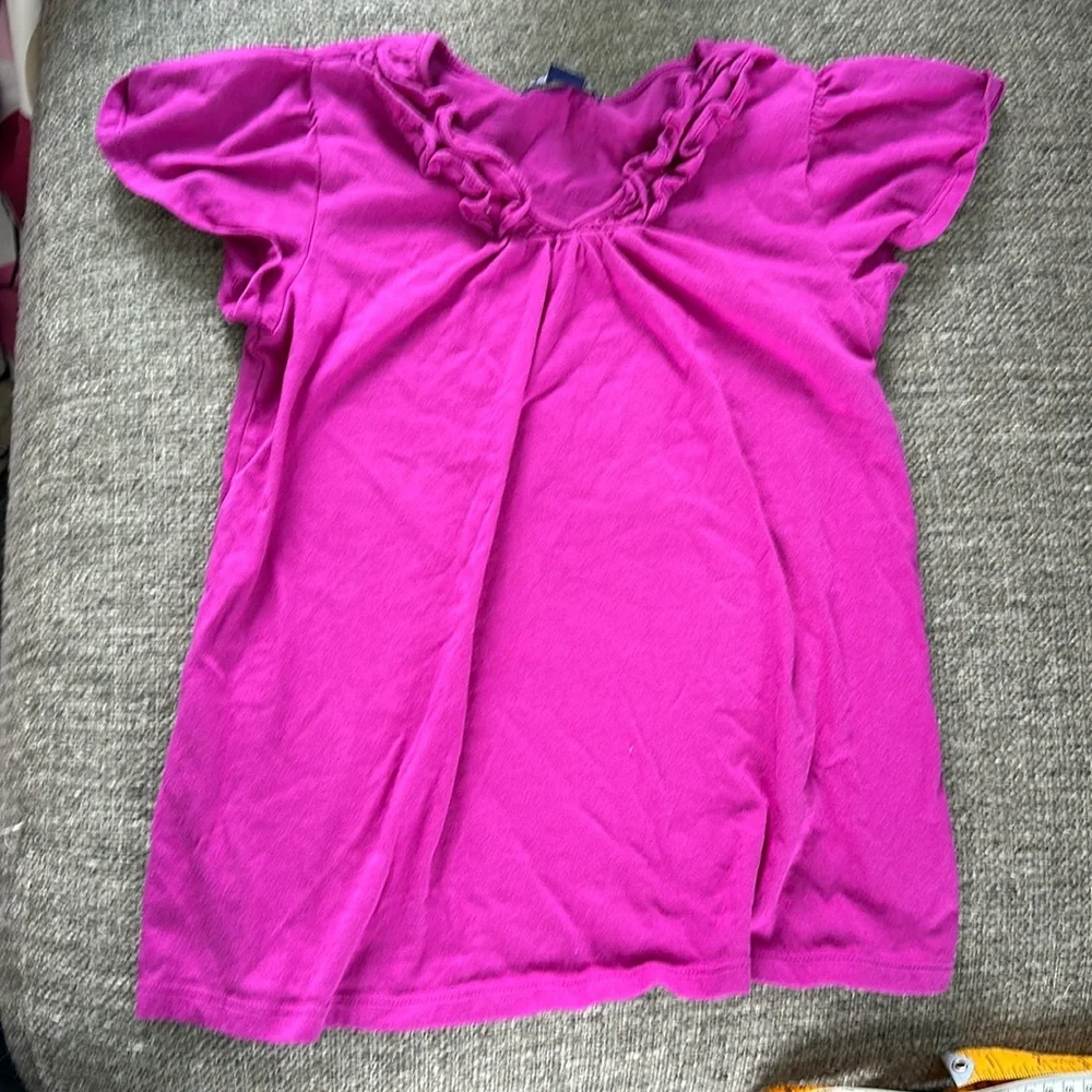Gap Kids Girls Magenta pink Smocked Short Sleeve T-shirt Size 8